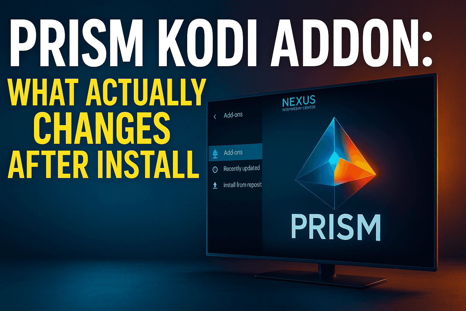 Prism Kodi Addon: What Actually Changes After Install